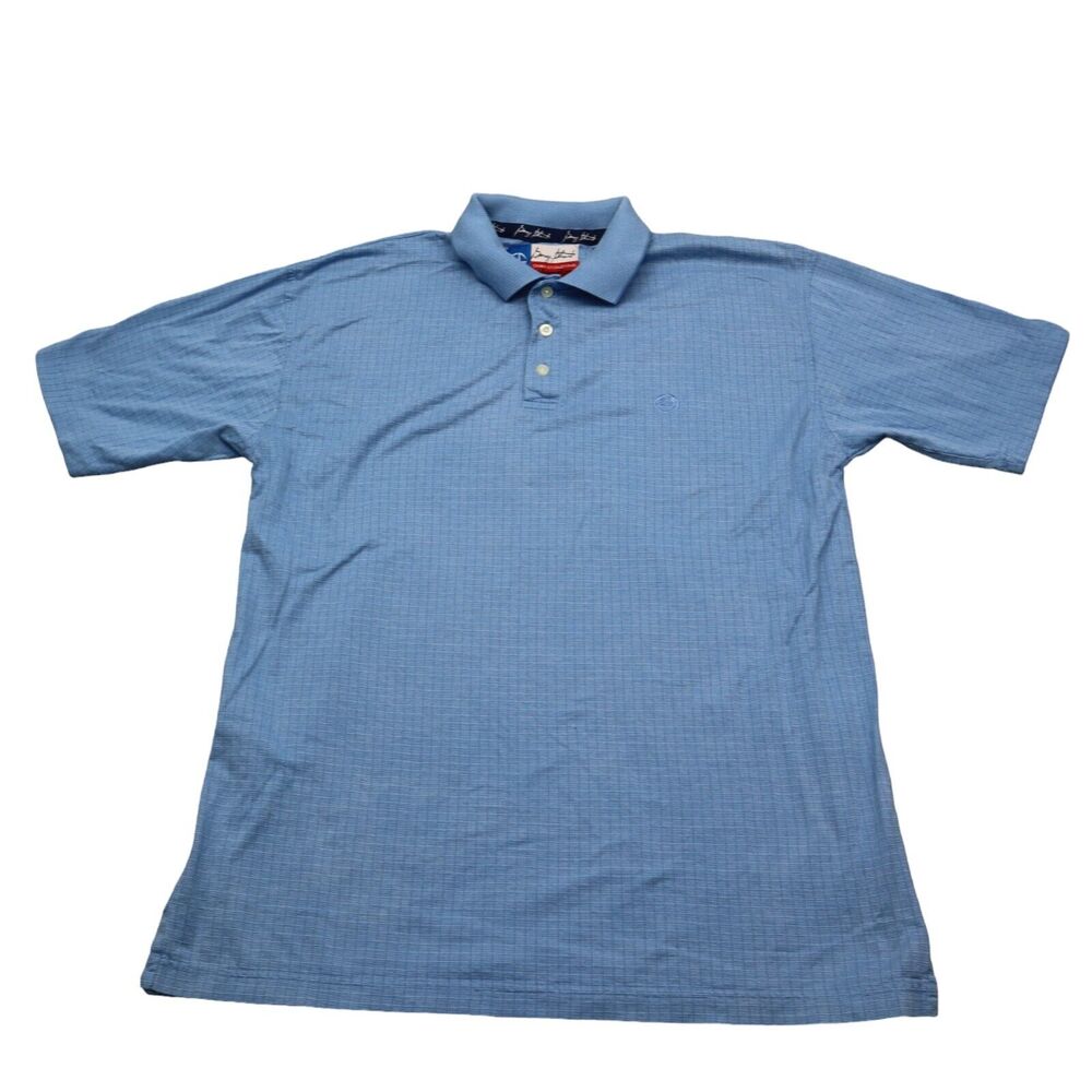 Wrangler Shirt Mens M Blue Short Sleeve Slit Chest Button Collared Top